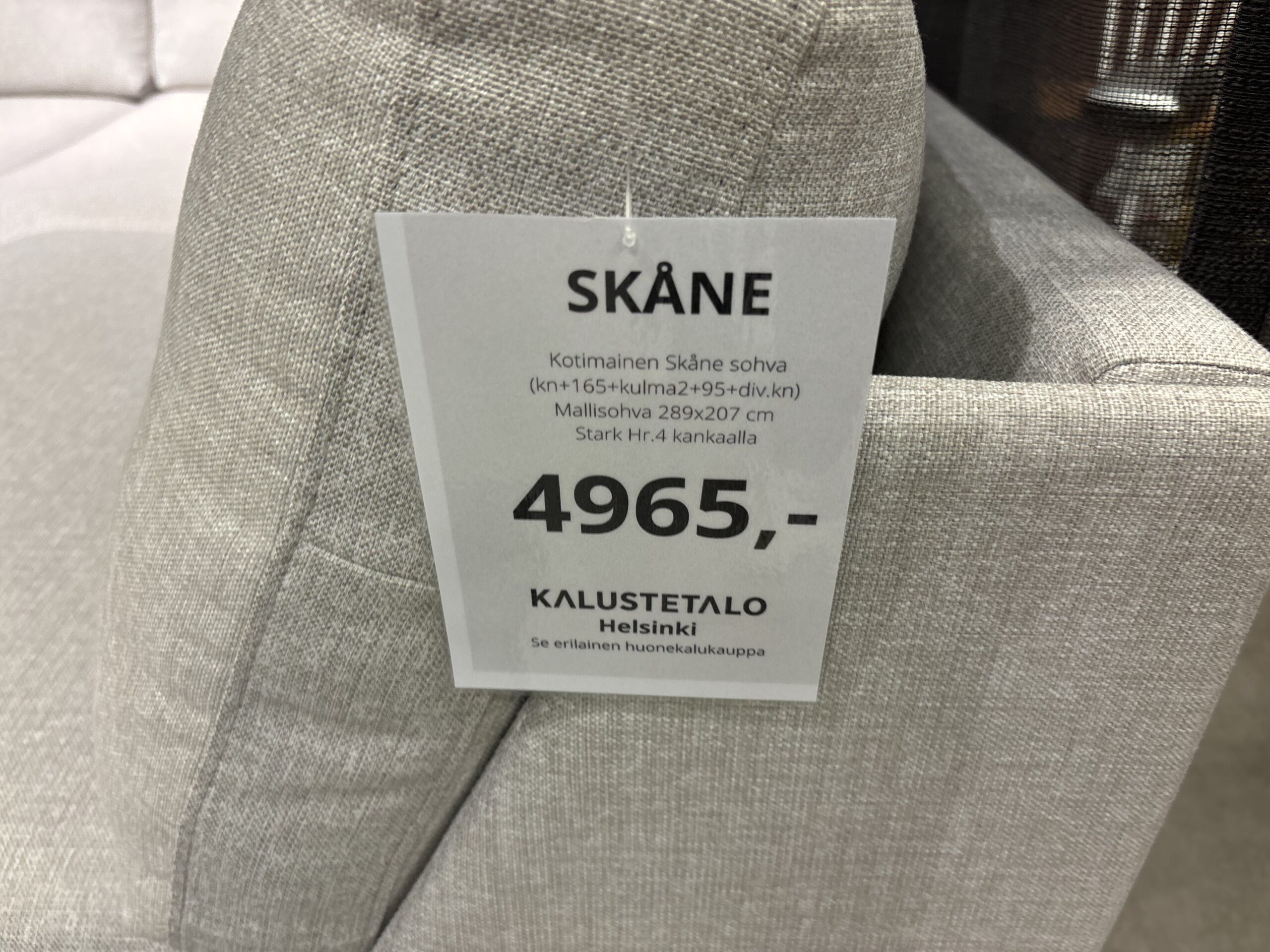 Skåne kulmasohva, myymälämalli