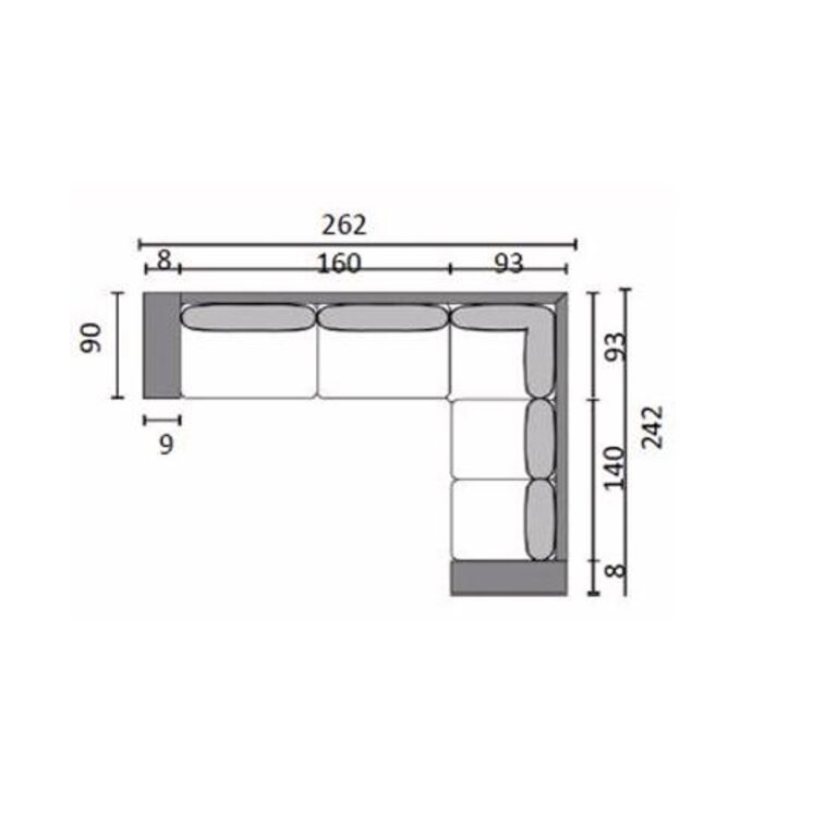 Dominar Unelma kulmasohva 160K140